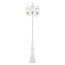 Livex Lighting 7710-13 - 3 Lt Textured White Outdoor Post Light
