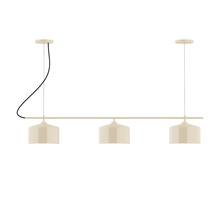 Montclair Light Works CHA419-16 - 3-Light Linear Axis Chandelier, Cream