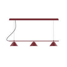 Montclair Light Works CHD421-55 - 3-Light Linear Axis Chandelier