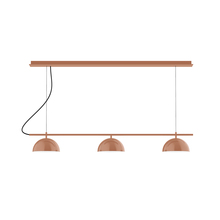 Montclair Light Works CHD431-19 - 3-Light Linear Axis Chandelier