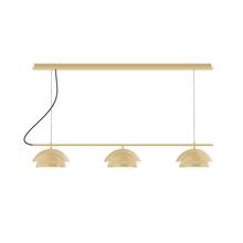 Montclair Light Works CHDX445-17 - 3-Light Linear Axis Chandelier