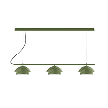 Montclair Light Works CHDX445-22 - 3-Light Linear Axis Chandelier