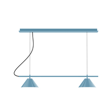 Montclair Light Works CHE421-54 - 2-Light Linear Axis Chandelier