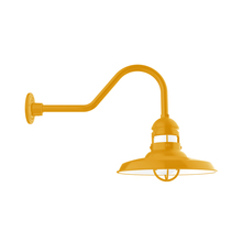 Montclair Light Works GNB070-21 - 14.5" Liberty shade, gooseneck wall mount, Bright Yellow