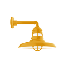 Montclair Light Works GNN070-21 - 14.5" Liberty shade, Straight Arm wall mount, Bright Yellow