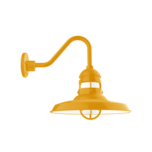 Montclair Light Works GNV070-21 - 14.5" Liberty shade, Gooseneck wall mount, Bright Yellow