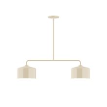 Montclair Light Works MSG419-16 - 2-Light Axis Linear Pendant, Cream