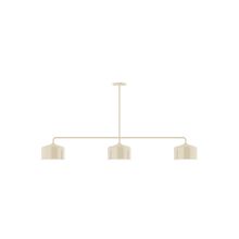 Montclair Light Works MSN419-16 - 3-Light Axis Linear Pendant, Cream