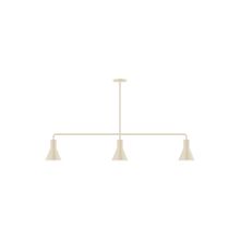 Montclair Light Works MSN436-16 - 3-Light Axis Linear Pendant, Cream