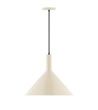 Montclair Light Works PEBX467-16 - 18" Chase Pendant, Cream