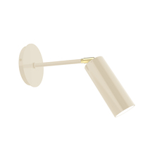 Montclair Light Works SCQ440-16-91 - Martin Adjustable Wall Sconce, Cream with Brushed Brass Swivels
