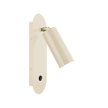 Montclair Light Works SCR440-16-91 - Martin Adjustable Wall Sconce, Cream with Brushed Brass Swivels