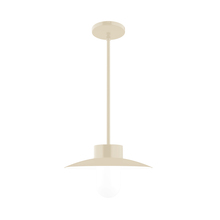 Montclair Light Works STG042-16 - Gambler 12" Pendant Stem Hung, frosted glass jar, Cream