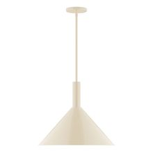 Montclair Light Works STGX467-16 - 18" Chase Stem Hung Pendant, Cream
