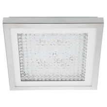 Eglo 203688A - LED Ceiling Light w/ Chrome Finish & Iridescent Glass Shade w/  Clear Glass Stones