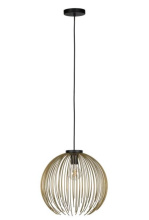 Eglo 901003A - 1 LT Pendant w/ Black Finish & Gold Metal Shade