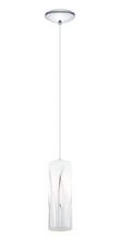 Eglo 92739A - 1 LT Mini Pendant w/ Chrome Finish & White & Chrome Décor Shade