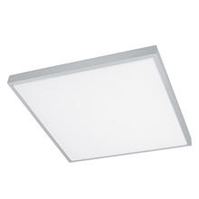 Eglo 93775A - 1 LT Integrated LED Ceiling Light w/ Brushed Aluminum Finish & White Plastic Shade