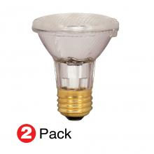 Satco Products Inc. S2267 - 39 Watt; Halogen; PAR20; Clear; 1500 Average rated hours; 530 Lumens; Medium base; 120 Volt; 2-Pack