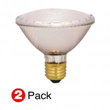 Satco Products Inc. S2268 - 60 Watt; Halogen; PAR30; Clear; 1500 Average rated hours; 1090 Lumens; Medium base; 120 Volt; 2-Pack