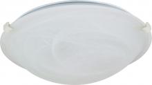 Nuvo 60/277 - 2 Light - 16" Flush with Alabaster Glass - Textured White Finish