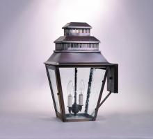 Northeast Lantern 8641-AB-LT2-CLR - Wall Antique Brass 2 Candelabra Sockets Clear Glas