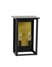 Northeast Lantern 8971R-DAB-LT2-CLR-BR85 - Medium Ashford With Rectangle Reflector Wall Mount Light