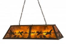 Meyda White 112603 - 48"L Ducks in Flight Oblong Pendant