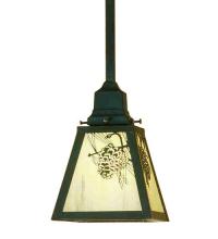 Meyda White 67879 - 6" Square Winter Pine Mini Pendant